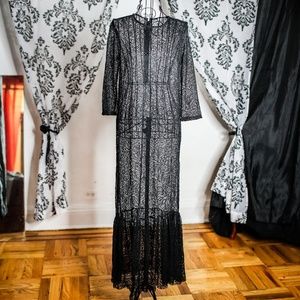 Zara Dresses New Maxi Lace Black Gothic Victorian Dress Poshmark